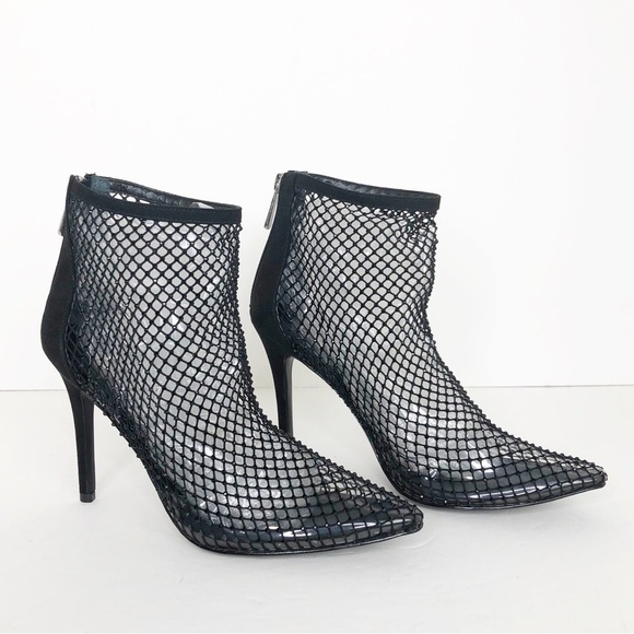 Charles David black mesh sequin ankle boots - Picture 9 of 10